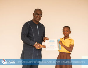 Outstanding students being awarded during FLEF anniversary celebration.