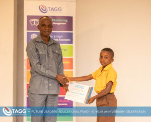 Outstanding students being awarded during FLEF anniversary celebration.