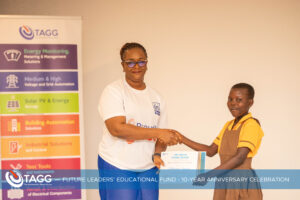 Outstanding students being awarded during FLEF anniversary celebration.