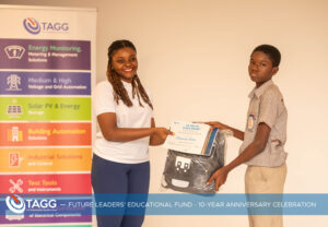 Outstanding students being awarded during FLEF anniversary celebration.